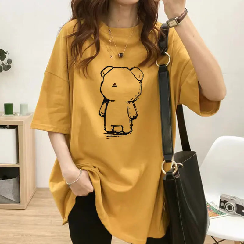 Women's Maternity Postpartum Wear Feeding Clothes Short Sleeved Pregnant Woman Loose Top Maternity Clothes Nursing T-Shirt