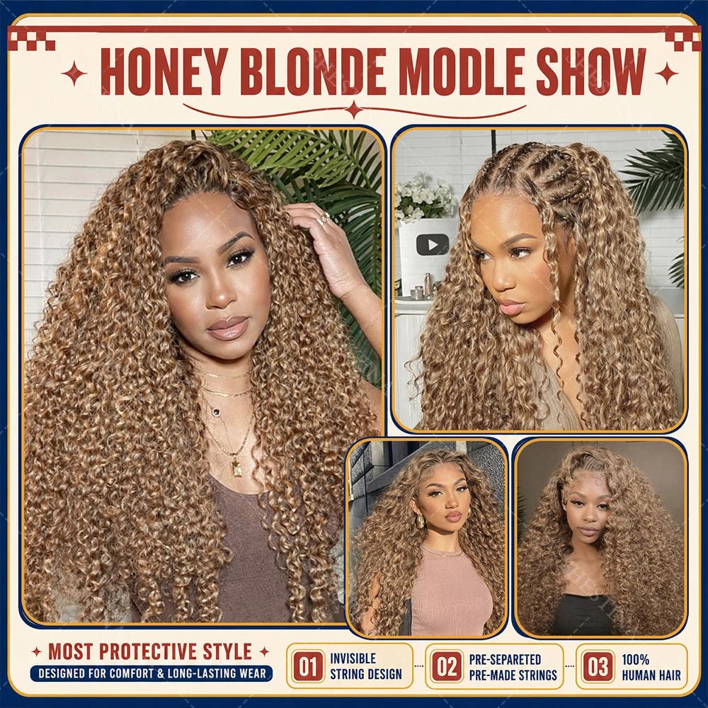 Highlight Curly Crochet Hair Extensions – Pre-Separated Style