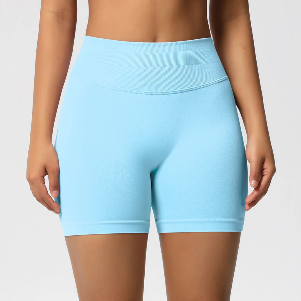Women Shorts Low Ribbed Waist Band Yoga Shorts Seamless Scrunch Bum Workout Gym Shorts Booty Hight Stretch Running Shorts