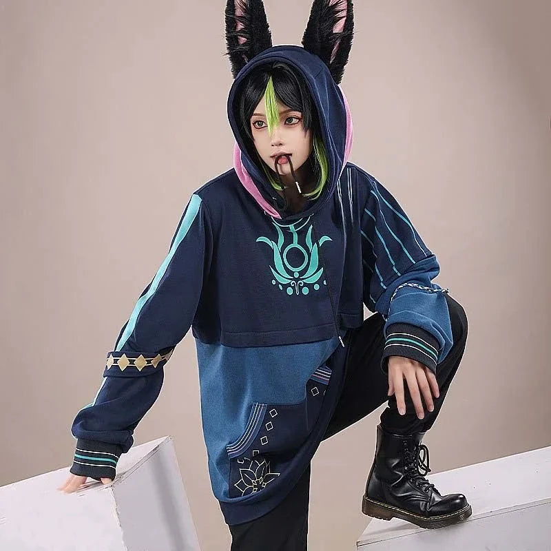 Cyno Tighnari Hoodies Genshin Impact Costume Cyno Zipper Jacket Men Women  Fashion Pullover Boys Girls Cool Streetwear Hoodies