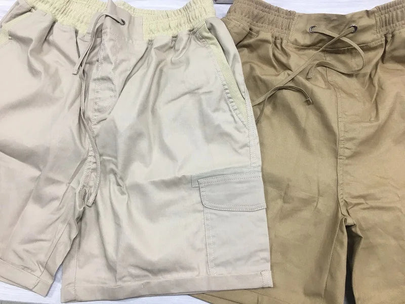 Womens Cargo Pants Shorts Soft Comfortable Casual Cotton Elastic Waist Shorts Summer Bottoms Jeans High Waisted Cargo Pants