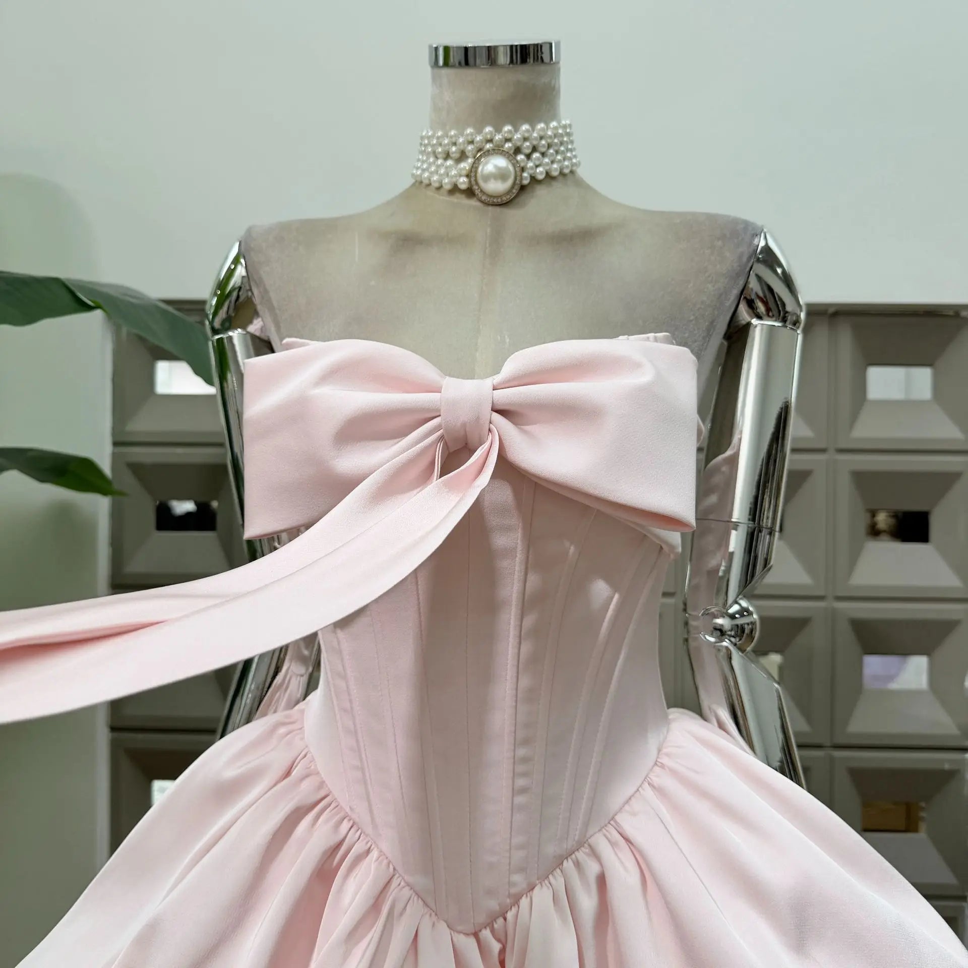 Women Sexy Strapless Bow Corset Mini Dress With Shorts Birthday Party Homecoming Prom Ball Elegant Ruffle A Line Evening Dresses