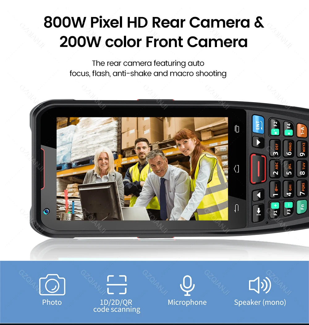 Android 10 PDA Handheld Terminal 2D Barcode Scanner 4G Data Collector NFC Cradle Charger Optional Logistics Warehousing Device