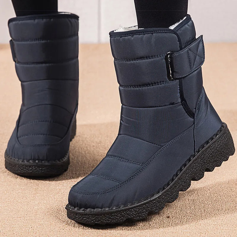 Women Boots 2024 Winter Shoes Woman Waterproof Snow Boots Winter Warm Fur Botas Mujer Korea Style Black Ankle Boots For Women
