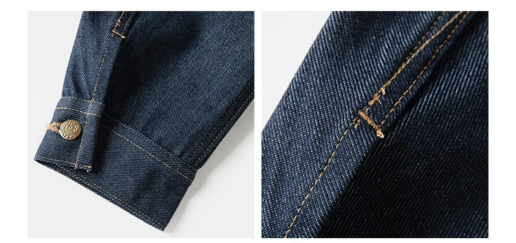 NON STOCK FLYERS Primary Color Left Oblique Anti-shrink Denim 101J Short Denim Jacket Retro Knight Jacket
