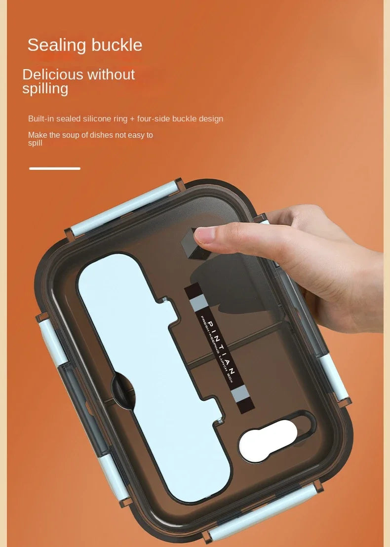 Transparent Lunch Box for Kids Food Storage Container with Lids Leak-Proof Microwave Food Warmer Snacks Bento Box Japanese Style