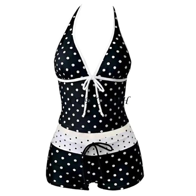 Womens 2 Pieces Set Tankini Swimsuits with Shorts Vintage Beach Swimsuit Swimwear Vacation Outfit Y1AC
