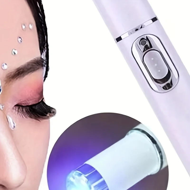 White Blue Light Battery Powered Face Eye Massage Portable Facial Beauty Care Pen Home Beauty Tools