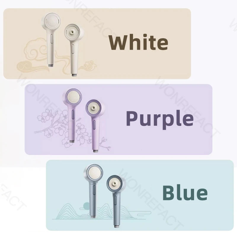 Shower Head 2 Modes High Pressure Shower Heads With Handheld Detachable Filtered Showerhead Bathroom Accessories