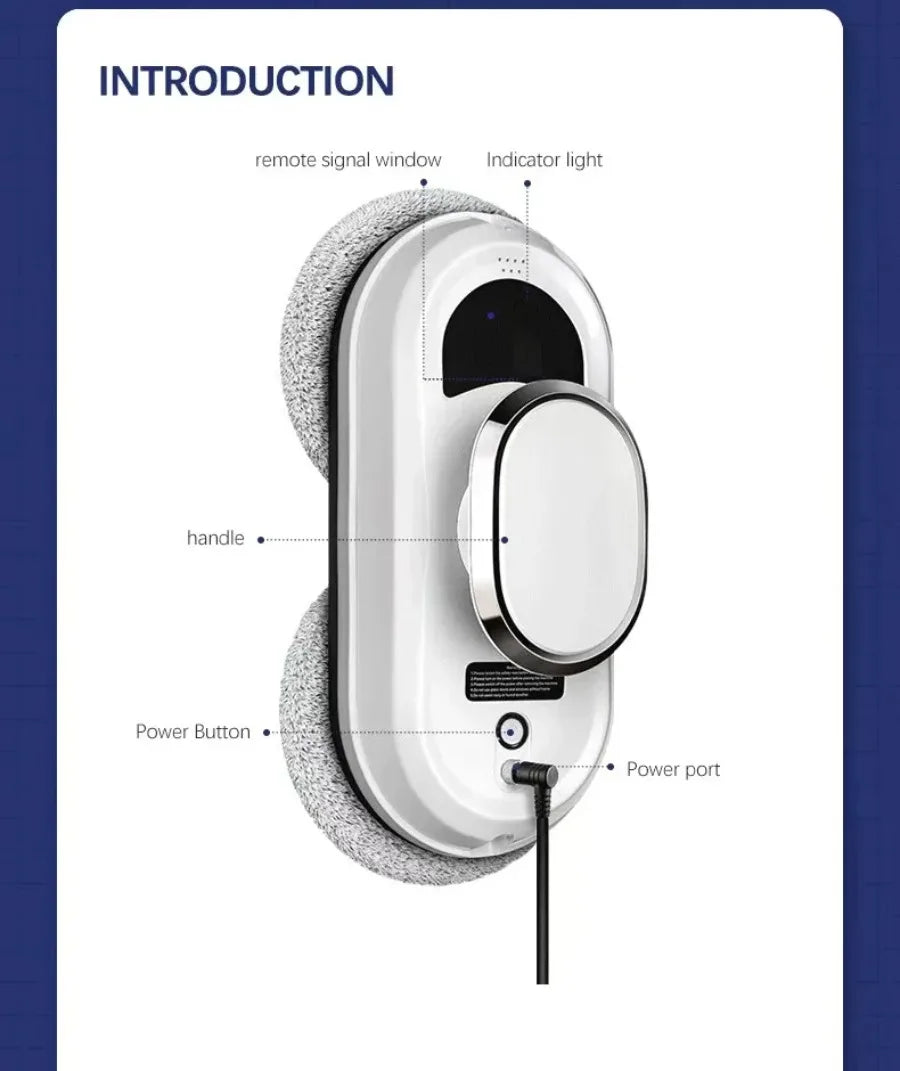 Window Robot Vacuum Cleaner Remote Control Electric Automatic Glass Cleaner Limpiacristales Home Window Mirror Washing Machine