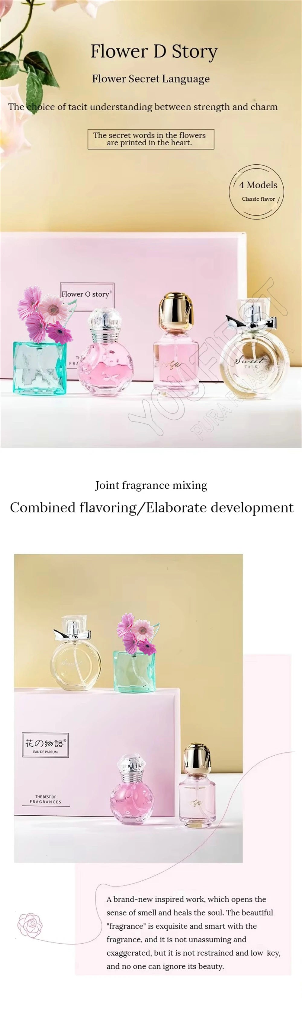 Original Brand Perfume Women Eau De Parfum Femme 100ml Importados Perfumes And Colognes Floral Scent Spray Gift Box 4Pcs Set