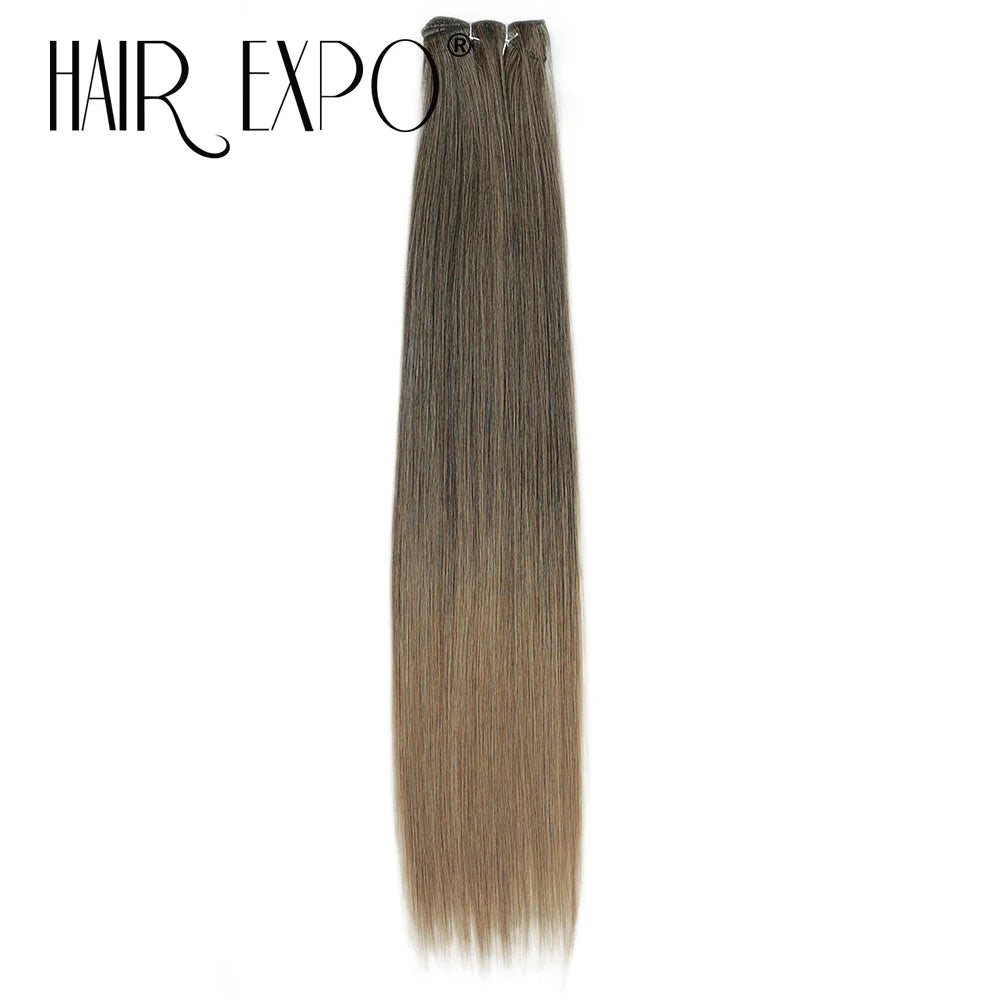 26" Bio Straight Hair Bundles Natural Soft Heat Resistant Fiber Synthetic Fiber Hair Extensions Protein Straight Hair Weave