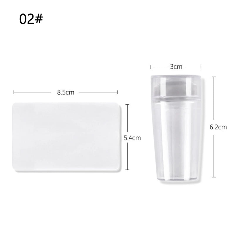Nails Art Stamping Plates Kit French Manicure Design Plate Stamp Polish Stencil Template Seal Stamper Scraper Accessories Tools