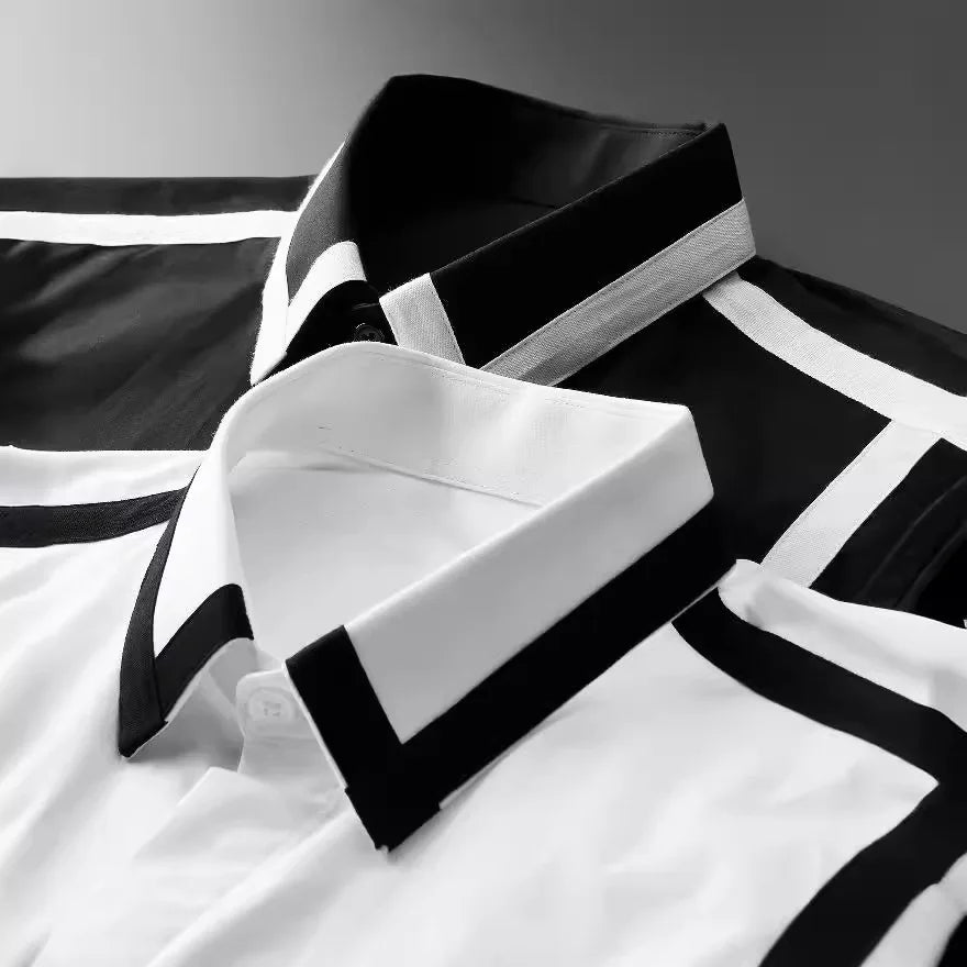 Personalized Design Spliced Men's Shirt Cotton Long Sleeve Casual Shirts Handsome Versatile Business Social Banquet Dress Shirt