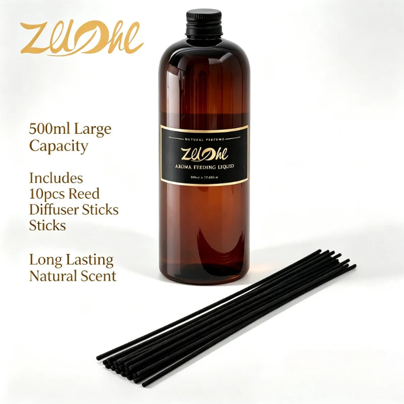 House Fragrance Essential Oil 500ml Ritz Carlton Hilton Hotel Scent Long-lasting Aromatherapy Deodorant,give 10pcs Reed Sticks
