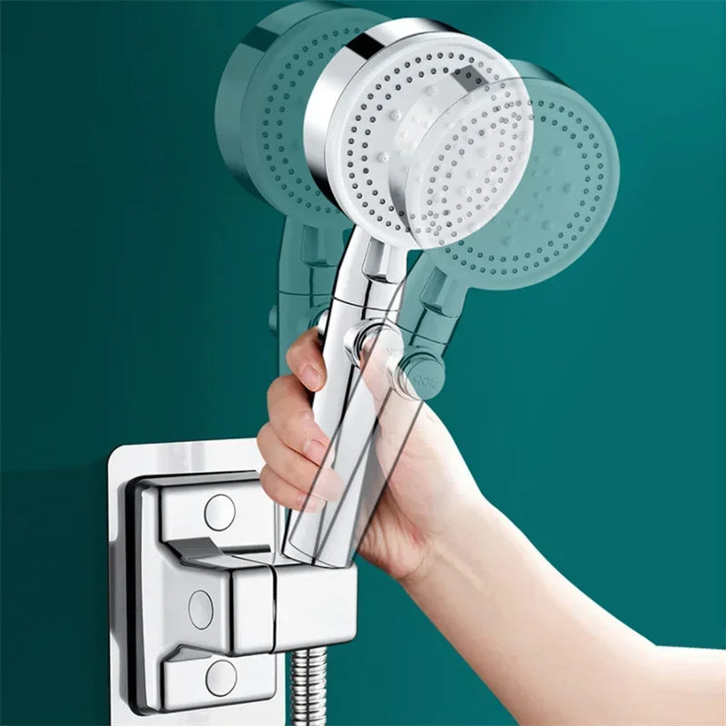 Adjustable Shower Head Holder Wall Mounted Bath Bracket Self-Adhesive Showerhead Handheld Trestle Bathroom Accessories