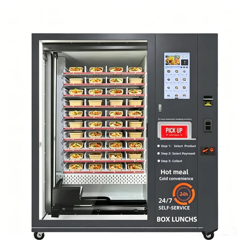 Hot Food Vending Machines for Business Fully Automatic L Hot Meal Dispenser Vending Machine Self Service Lunch Box Vending OME