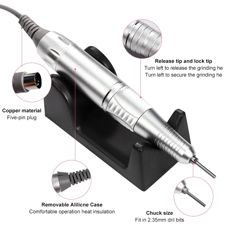 35000/20000 RPM Electric Nail Drill Machine Mill Cutter Sets for Manicure Nail Tips Manicure Electric Nails Pedicure File Tools