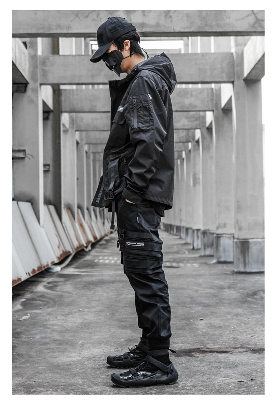 2022 Autumn Tactical Jackets Windbreaker Men Functional Techwear Mens Black Hip Hop Streetwear Waterproof Windproof Hooded Coats