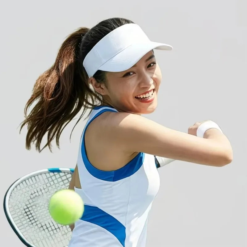 Men Women Adjustable Tennis Caps,Summer Sun Hat Unisex,Sport Headband Classic Sports Visor Hat Running Caps Tennis Beach Hat
