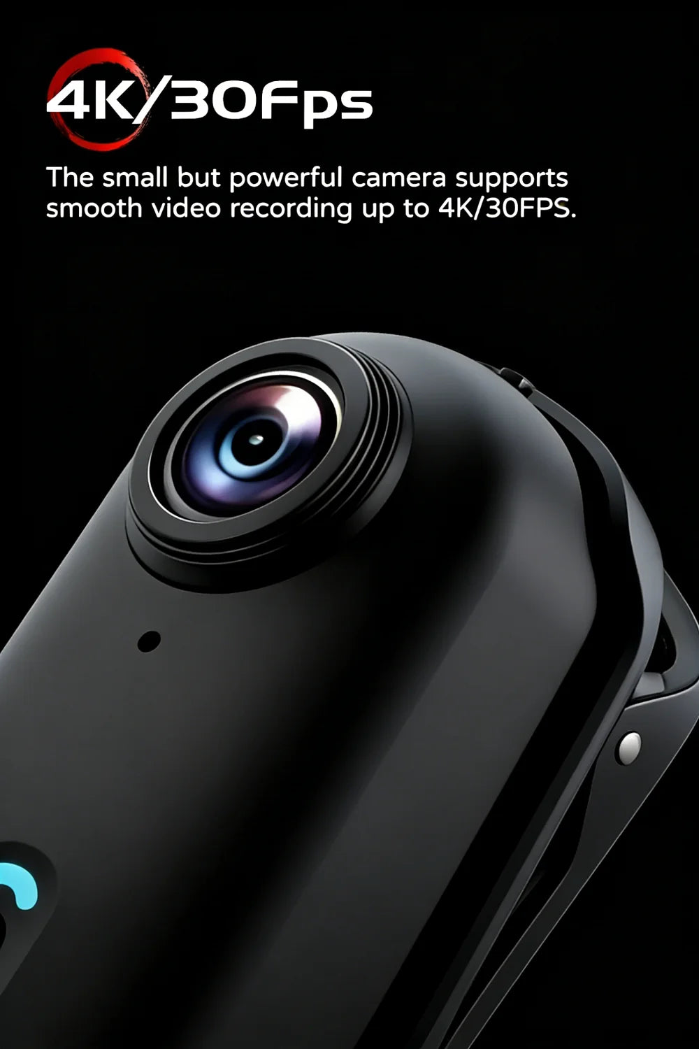 4K UHD Motorcycle Mini Action Camera Body POV Magnetic 30M Waterproof 2.4G WiFi Small Action Video Vlogging Camcord Helmet Bike