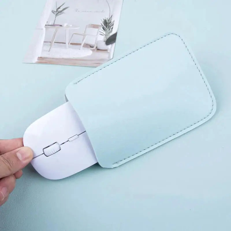 1PC Wireless Mouse Storage Bag Suitable Mouse Protective Leather Sleeve Bag Anti-scratch Case Portable Simple Mouse Storage Bag
