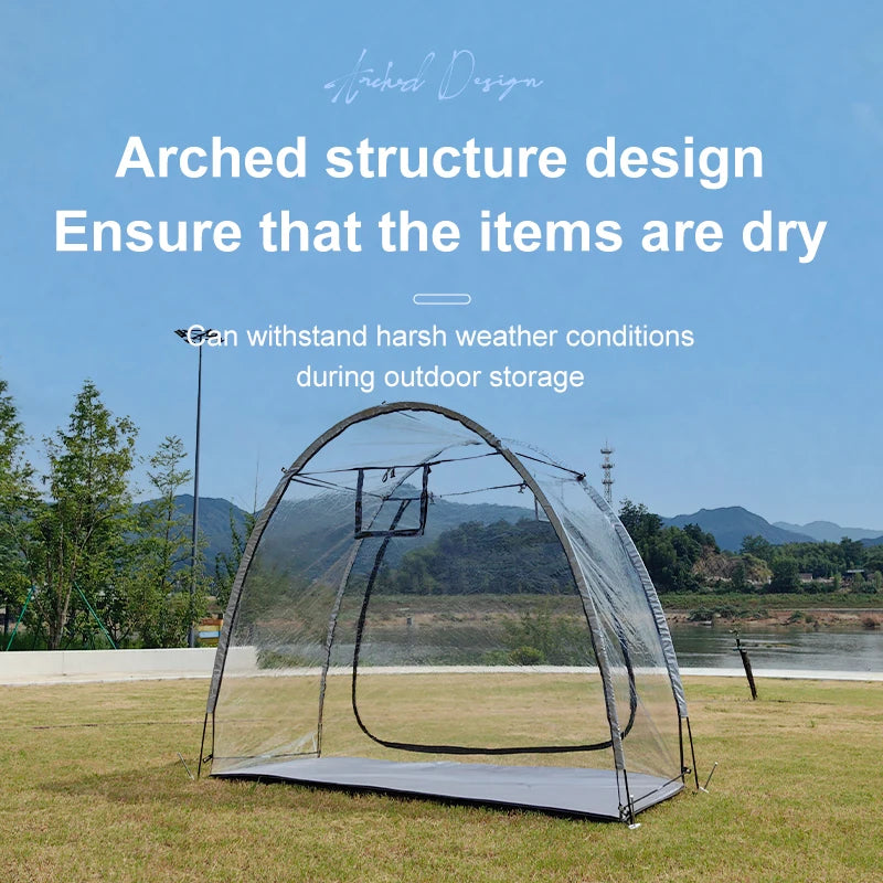 Weather Resistant Outdoor Clear Tent for Bike Trip Camping Picnic Winter Sports Transparent Fishing Shelter Garden 4 Season