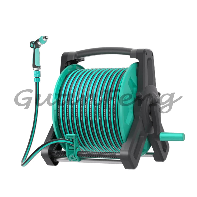 High-quality outdoor garden water pipe reel rack 30m 40m high-pressure water pipe access rack for courtyard and backyard durable