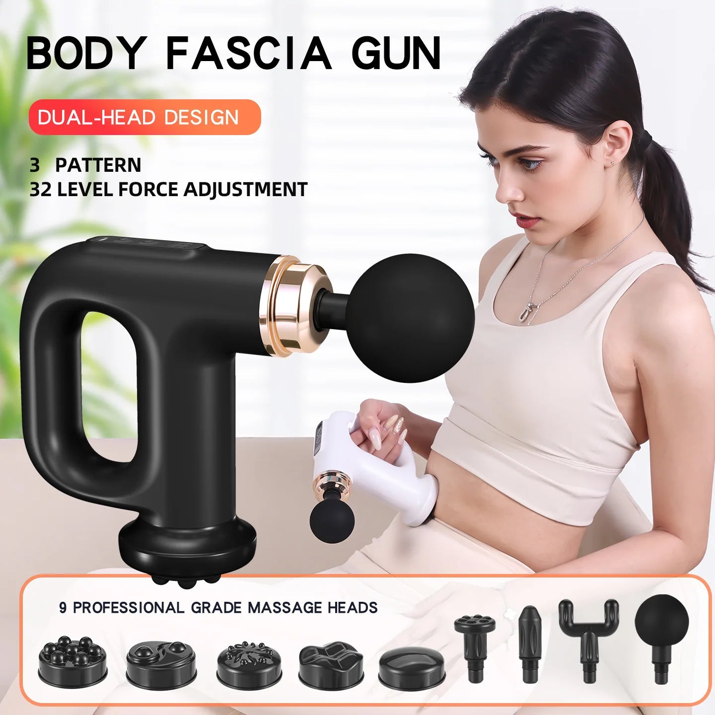 Multi-functional Fitness Massager Gun Abdominal Waist Leg Shaker Machine Fat Pusher for Body Muscle Relaxation Fascia Gun