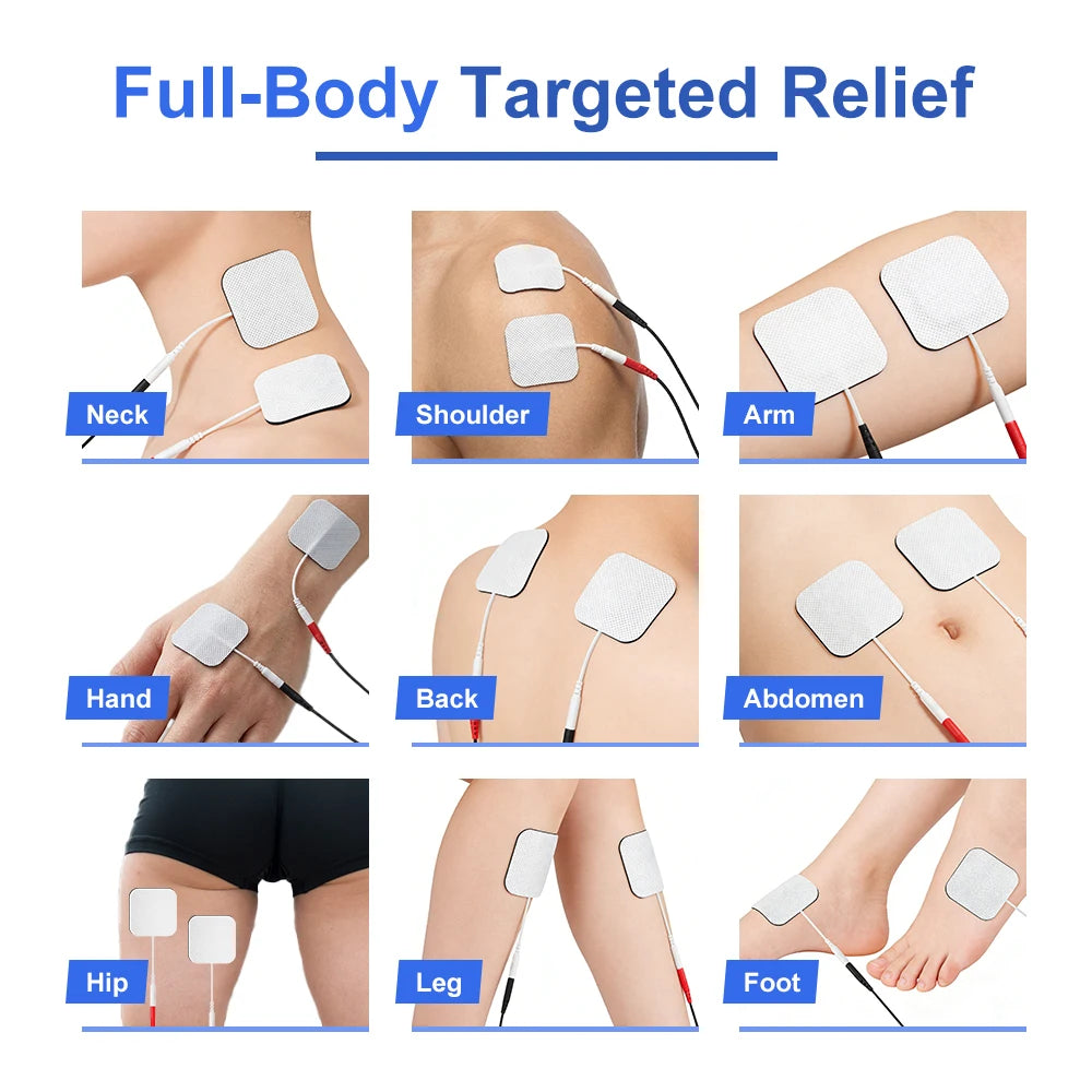 3-in-1 EMS & TENS Unit Machine Professional Muscle Stimulator Electronic Acupuncture Massager for Neck, Back, Legs, Feet & Body