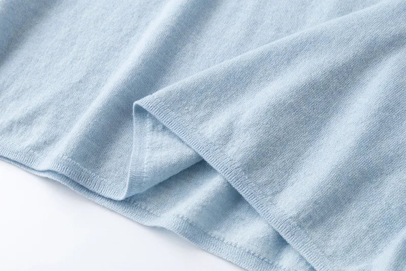 SuyaDream, Women Wool Pullovers, 5%Cashmere 92%Wool, Soft Cozy Sweaters, 2025 Fall Winter Basic Solid Knit Top