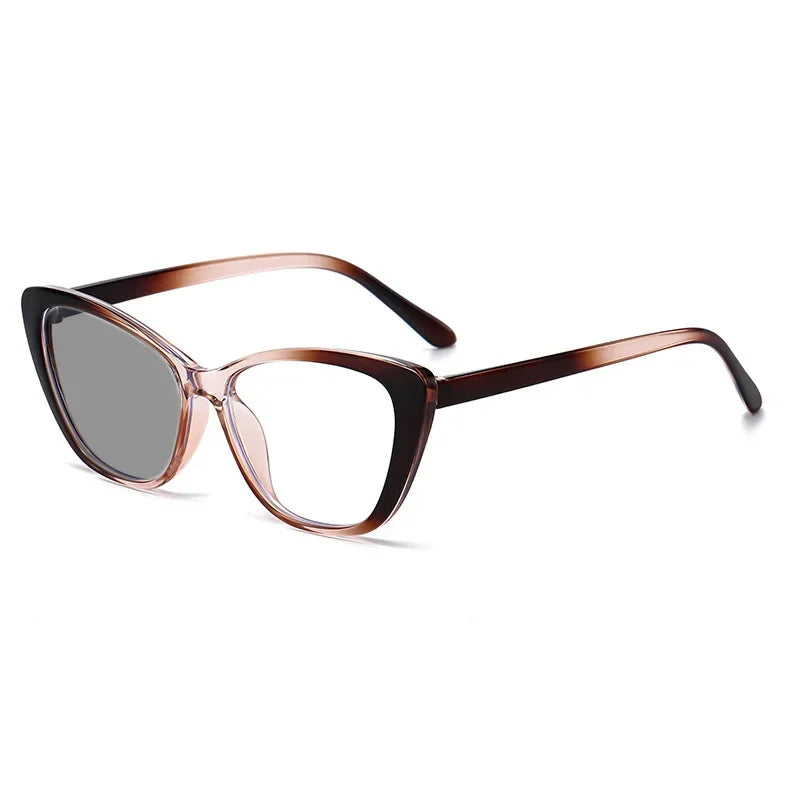 New Trendy Photochromic Glasses Men Women Fashionable Cat Eye Myopia Glasses Vintage Retro Minus Diopter Eyewear 0-1.0-4.0