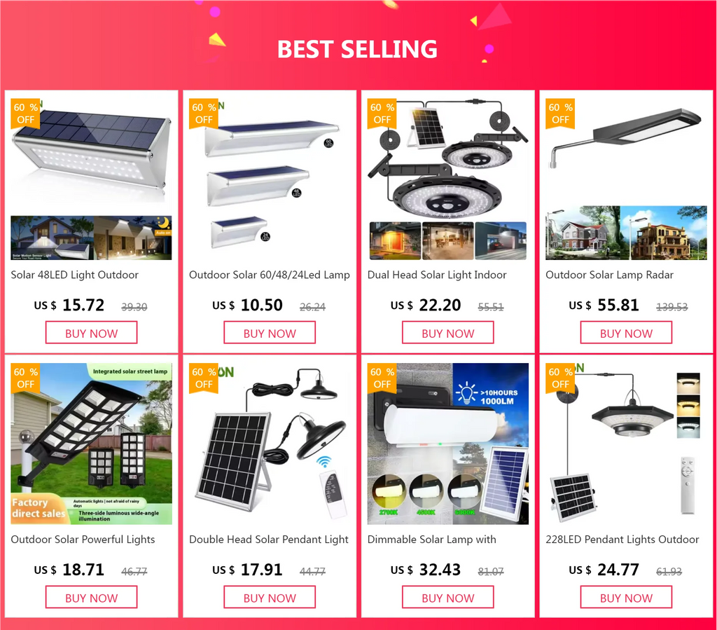 Outdoor Solar Lighting Lamp with Motion Detector - Solar Powered LED Lights in 4 Modes Security Flood Light for Garland And Wall