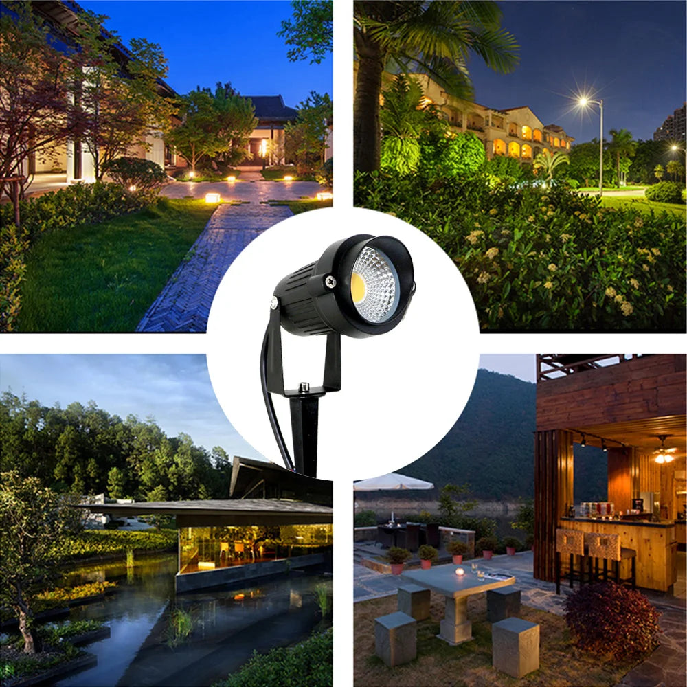LED Lawn Light Lamp RGB Waterproof Spotlight Green Yellow Courtyard Landscape Illuminated Trees Lights Ground Mounted Floodlight