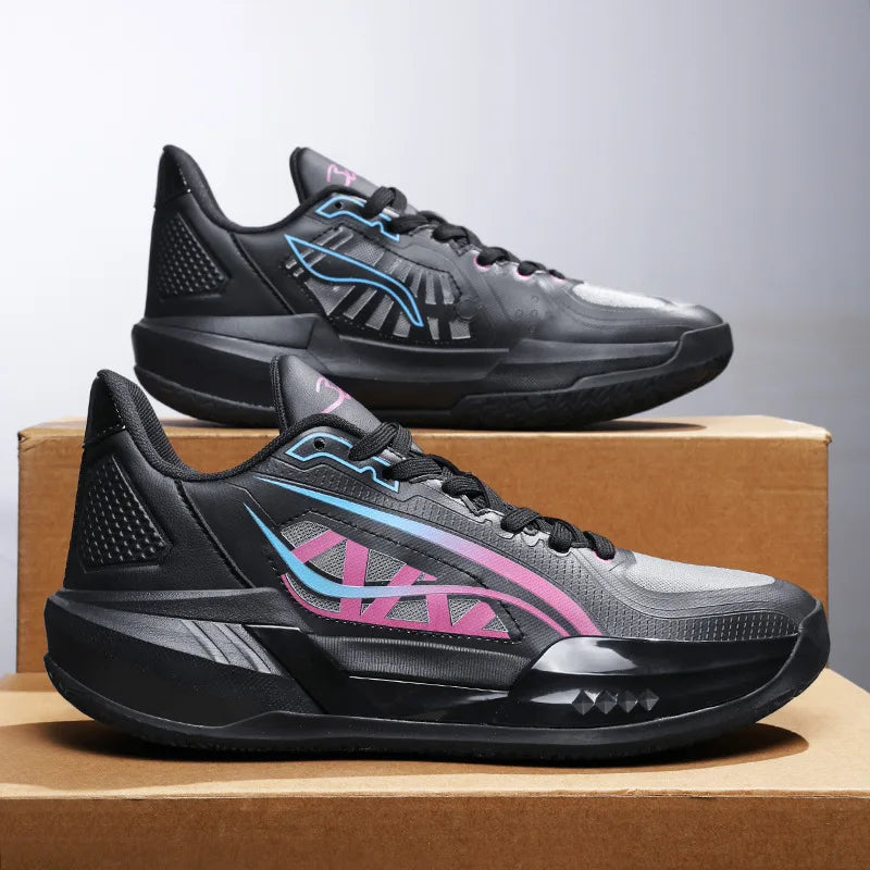 Quick Response Basketball Shoes Sound Design Competition Grade Shock Absorption Wear Resistant Lightweight Men's Athletic Shoes