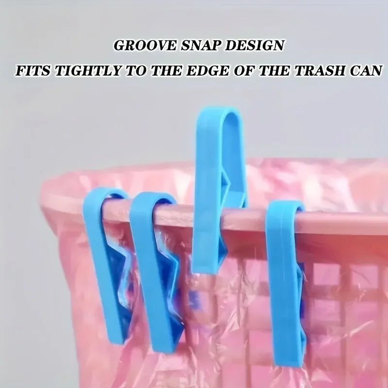 10 innovative trash can clips - safe and non slip trash bag holder, stylish divider side clips, convenient for home use