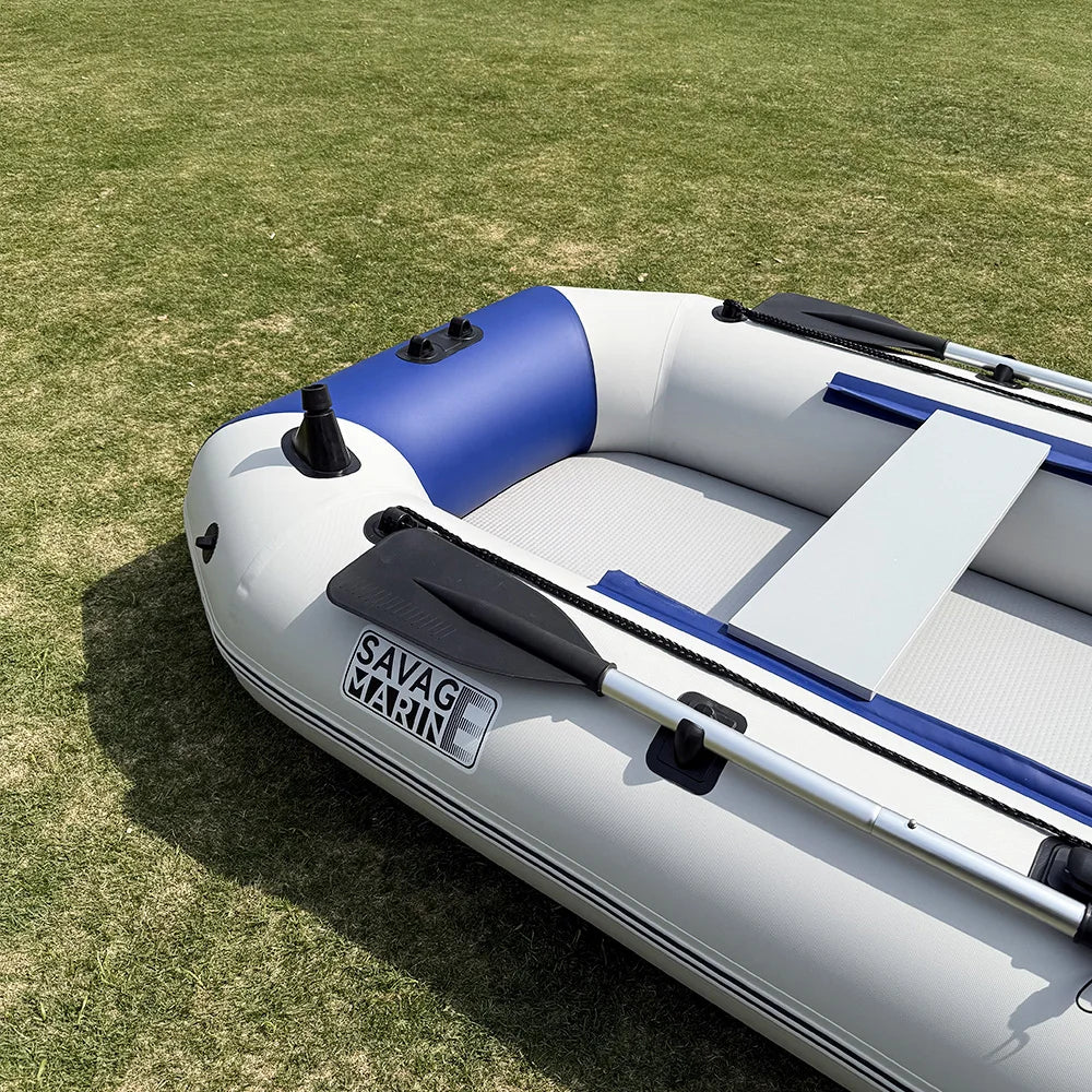 Inflatable PVC Boat Rowing Kayak, 3.3m, 5 Person, Fishing Canoe Dinghy with Accessories for Outdoor Water Sports
