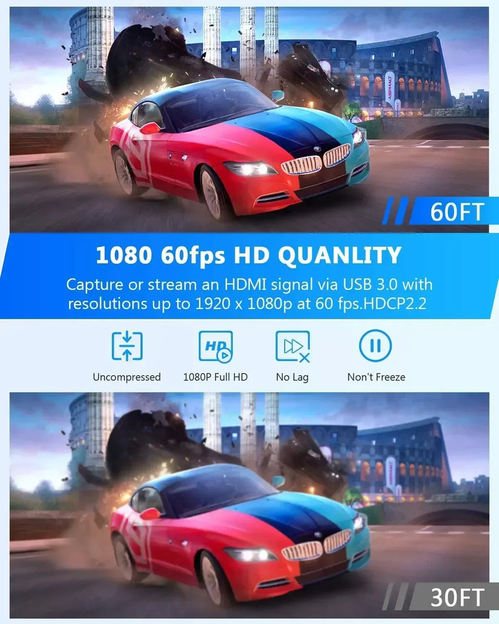 4K HDMI Video Capture Card MS2130 Real USB 3.0 1080P 60FPS Game Screen Record Capture Device for Streaming Video Conference Live