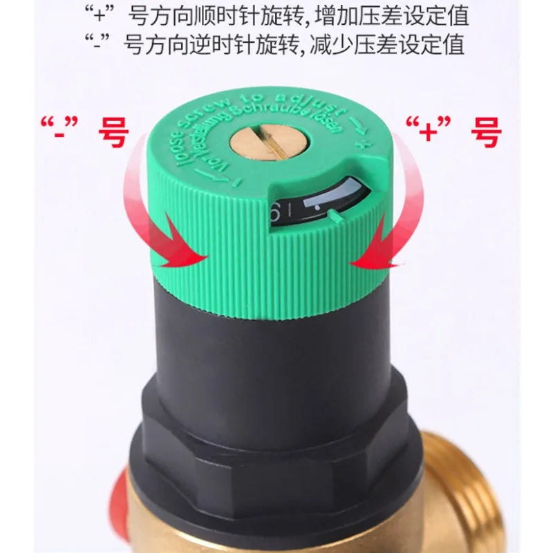 Adjustable Water Pressure Reducer Valve with Filter