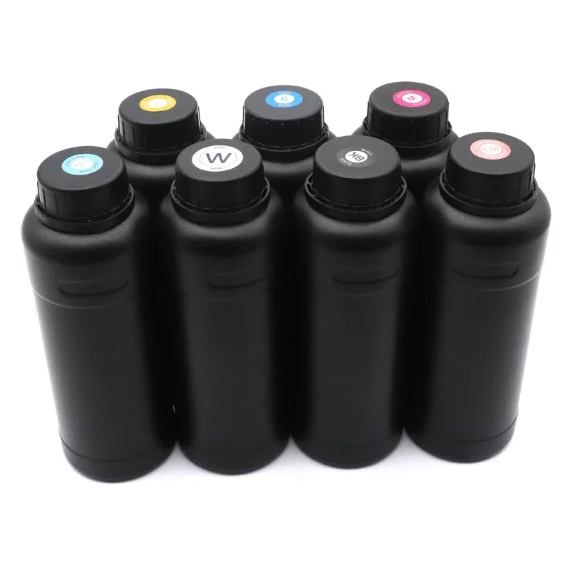 DAT 500ML UV Ink LED Ink Compatible For Epson i3200 i1600 XP600 L800 L805 L1800 TX800 1390 DX5 DX7 printhead UV Flatbed UV Ink