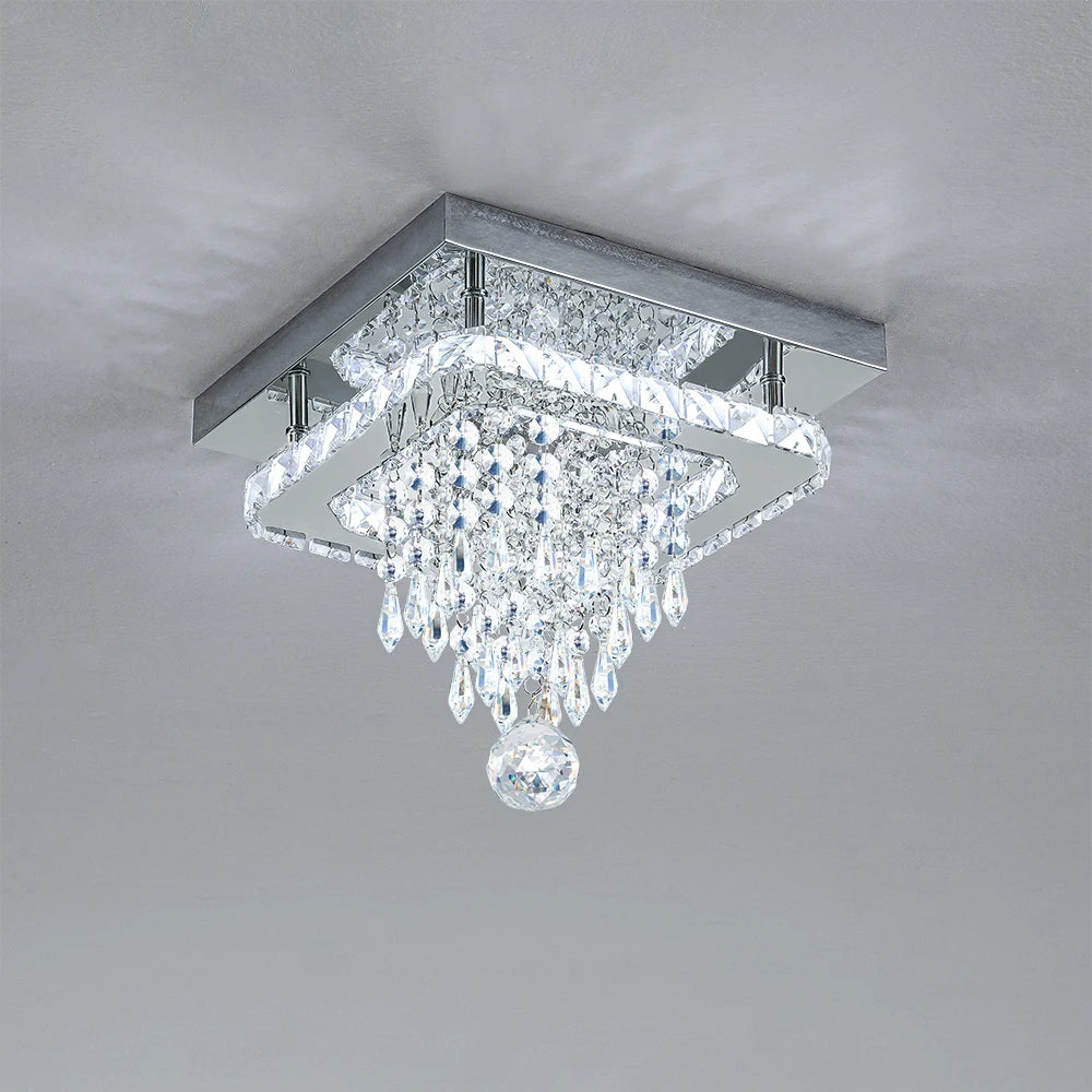 Voltsify Modern Crystal Ceiling Light with Droplets for Living Rooms, Bedrooms and Nurseries