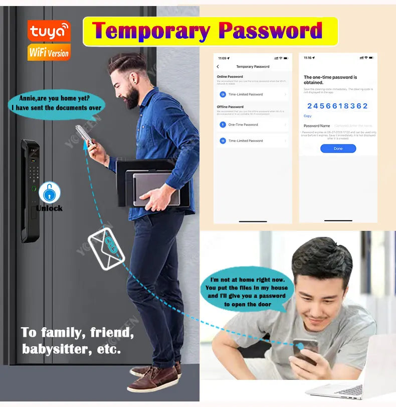 Tuya Or Wishome Wifi APP Camera Digital Electronic Door Lock Face Fingerprint Recognition Card Key Safe Smart Inteligente Lock