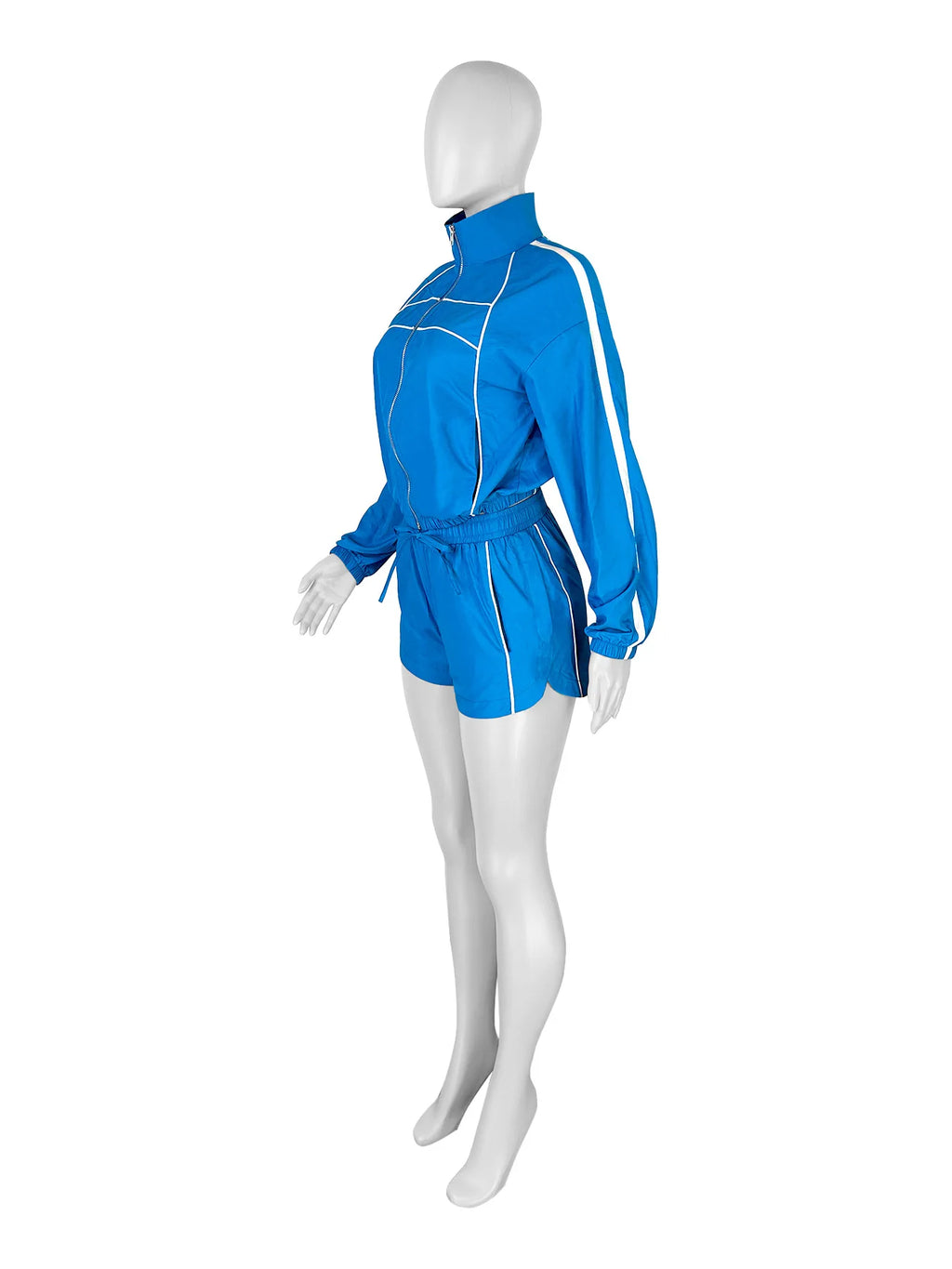 Women's Set Long Sleeve Jacket + Shorts Suit 2026 Summer Streetwear Active Slim Sporty Two 2 Piece Set Outfit Tracksuit