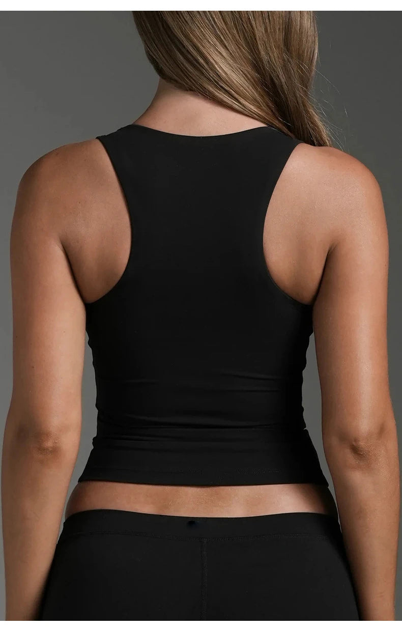 Women Racerback I Back Sports Tank Top Slim Quick Dry Moisture Wicking Yoga Gym Running Fitness Outerwear Top