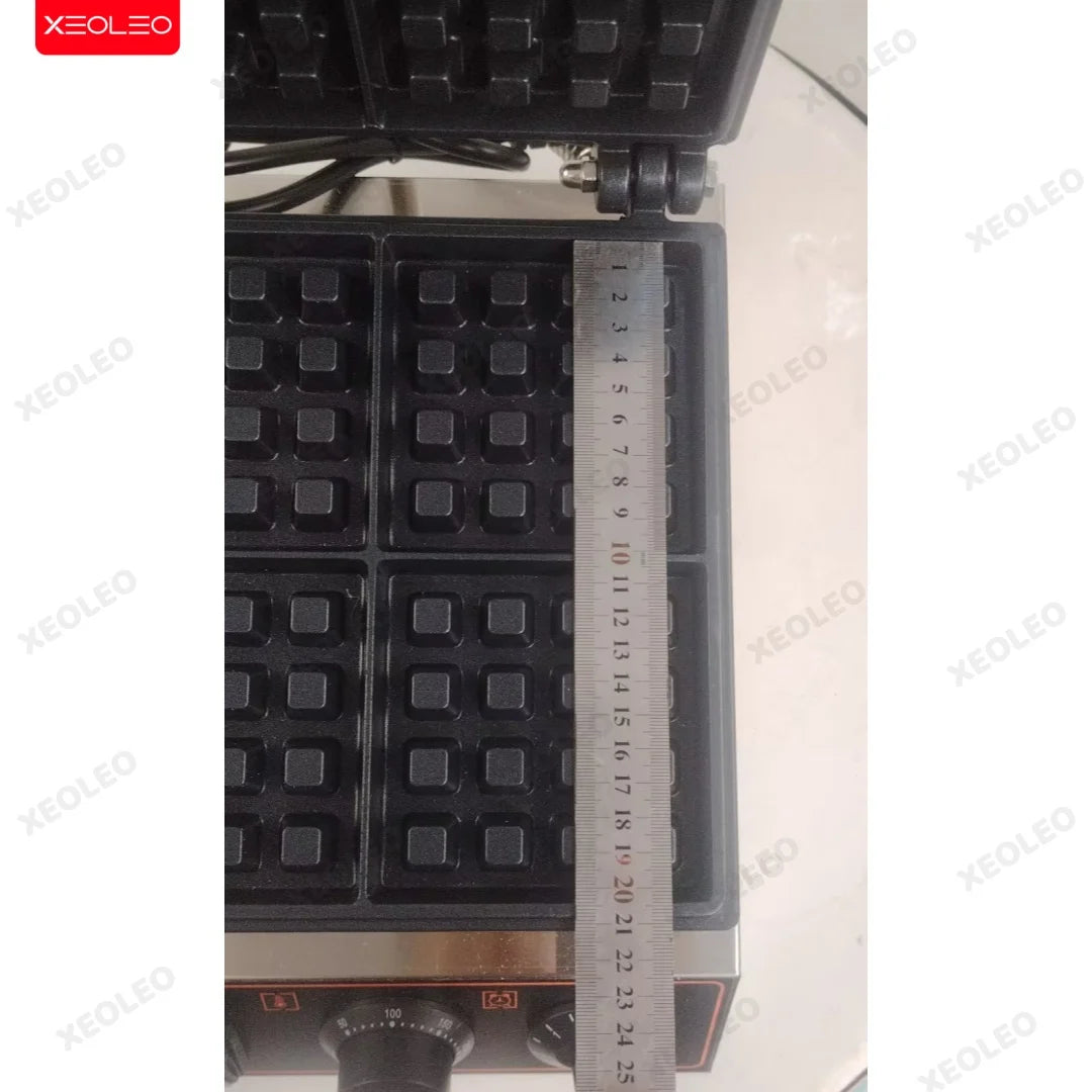 XEOLEO Electric Square Waffle Maker 4PCS Kitchen Appliances Multifunction Breakfast Waffles Machine Waffle Iron Baker Non-Stick