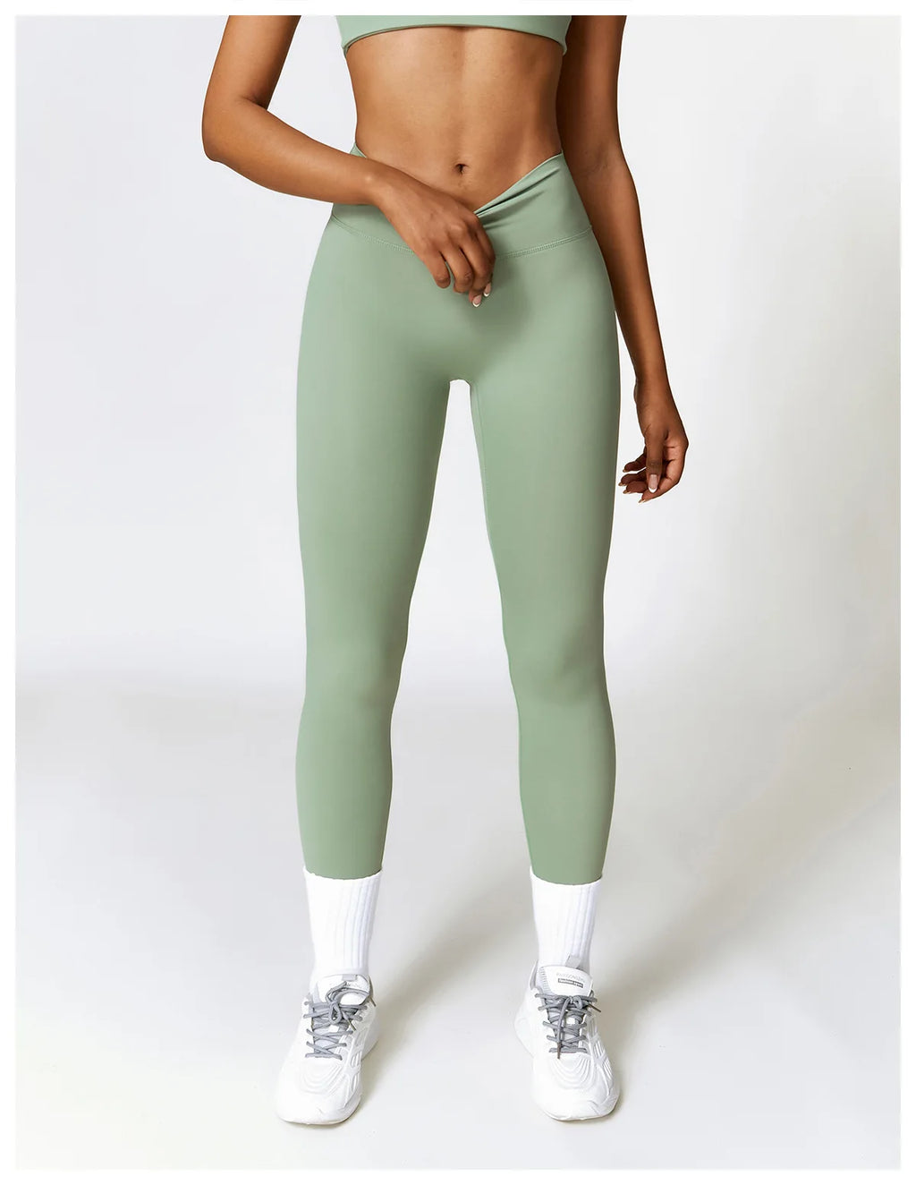 Women's High Waist Yoga Leggings Workout Pants Nylon Spandex Solid Gym Fitness Activewear