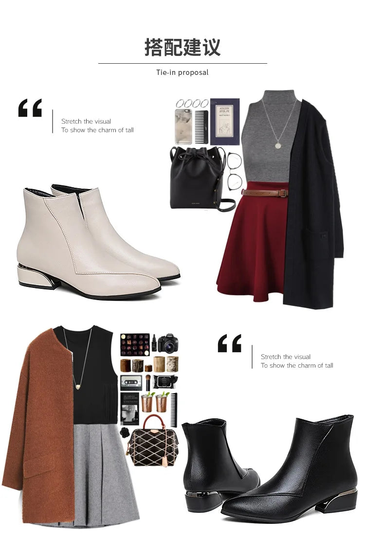 Autumn and Winter 2024 Women Boots British Style Fashion Boots for Women New Thick Heeled Oversized Fashion Short Boots