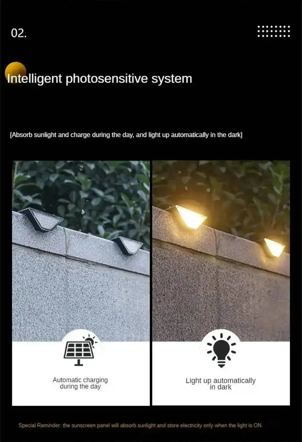 1-16PCS Solar Lights for Outdoors Stair Lamps Warm White LED Step Light, IP65 Waterproof Steps, Garden, Walkway, Stairs Path