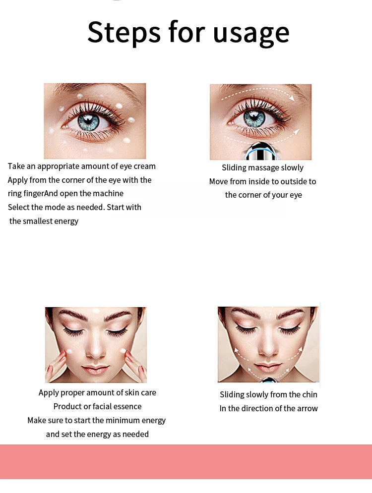 Beauty Star Tripolar 3 in 1 Facial Machine for Lifting Facial Body Slimming Skin Rejuvenation Eye Care