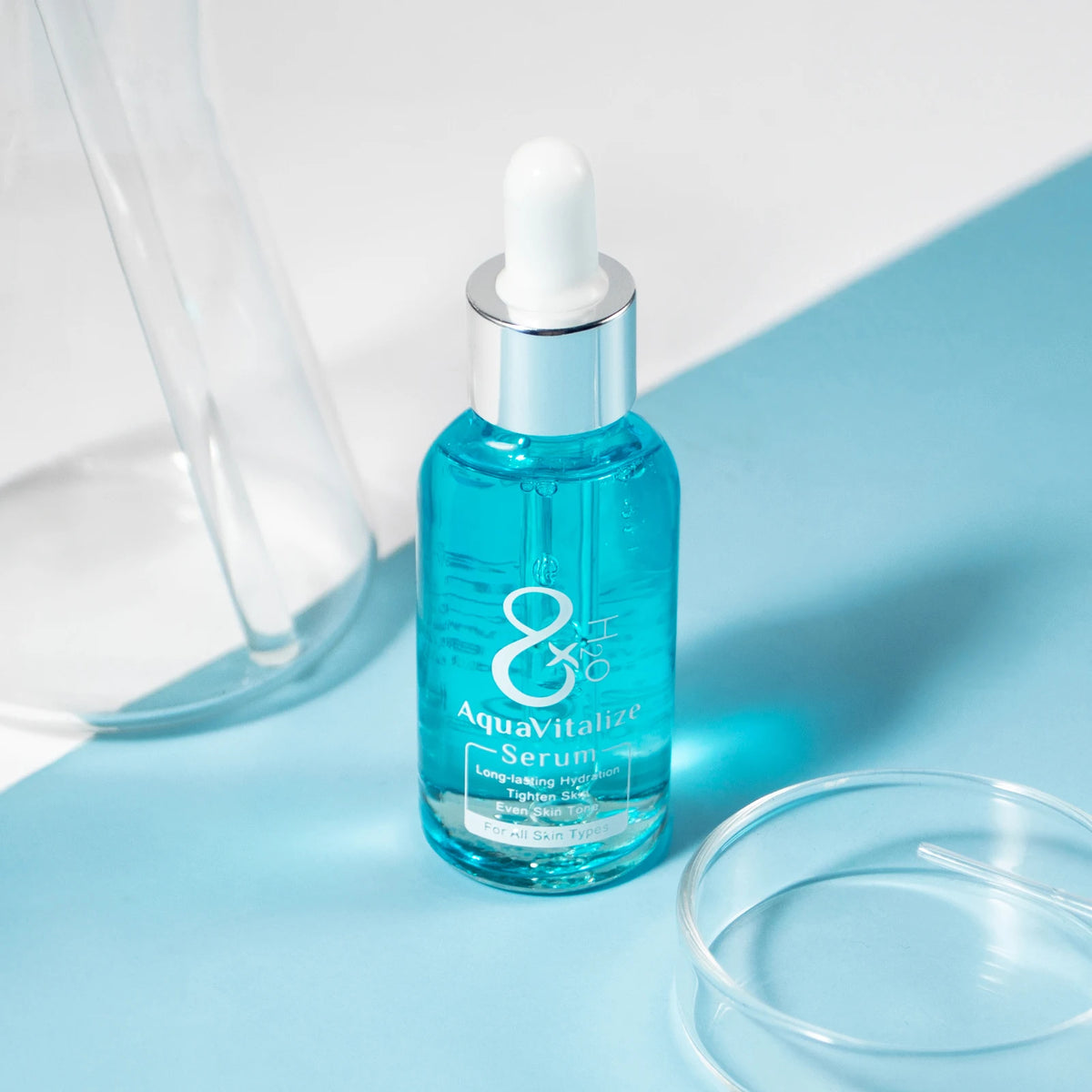 Quiyum 8X H2O AquaVitalize Serum 30ml Long‑Lasting Hydrating Even Skin Tone Refining Daily Facial Essence for All Skin Types